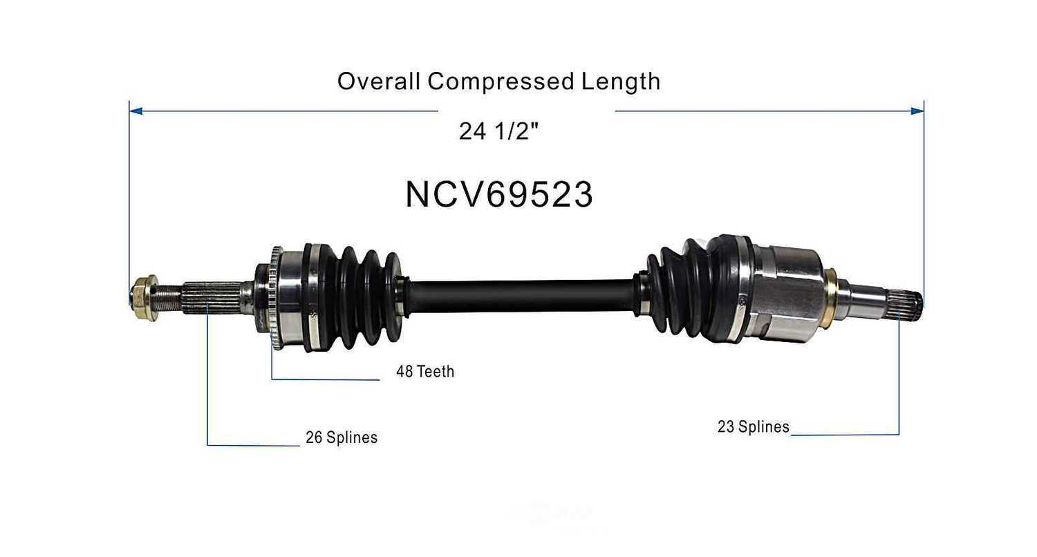 GSP NORTH AMERICA INC. - New CV Axle - AD8 NCV69523