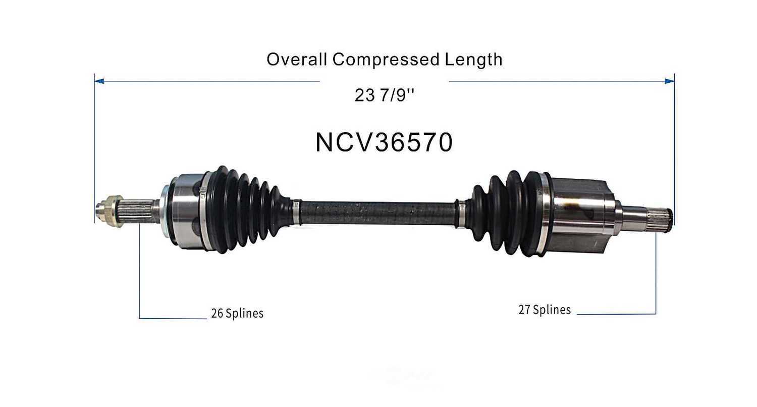 GSP NORTH AMERICA INC. - New CV Axle - AD8 NCV36570