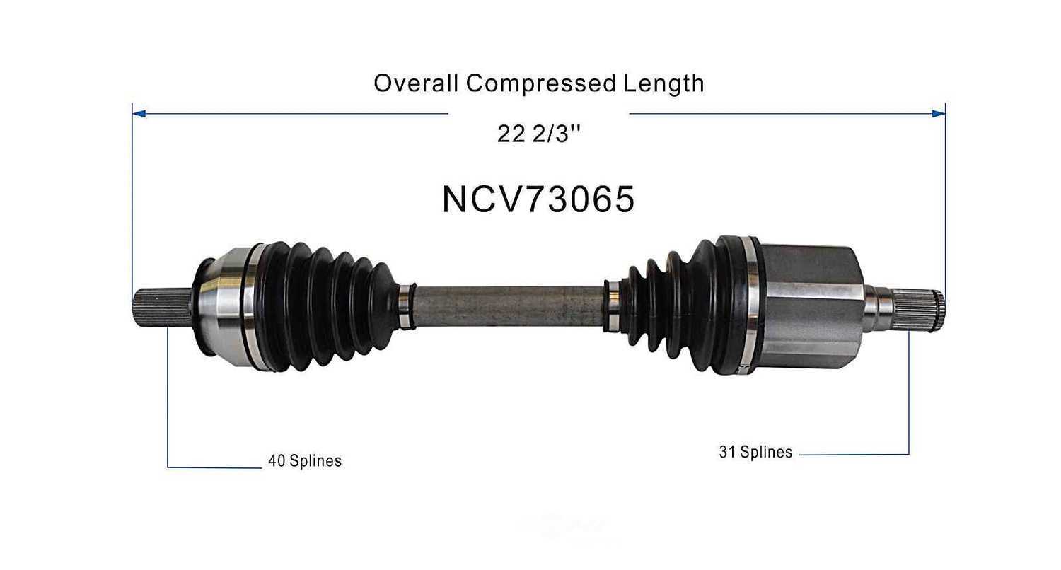 GSP NORTH AMERICA INC. - New CV Axle (Front Left) - AD8 NCV73065