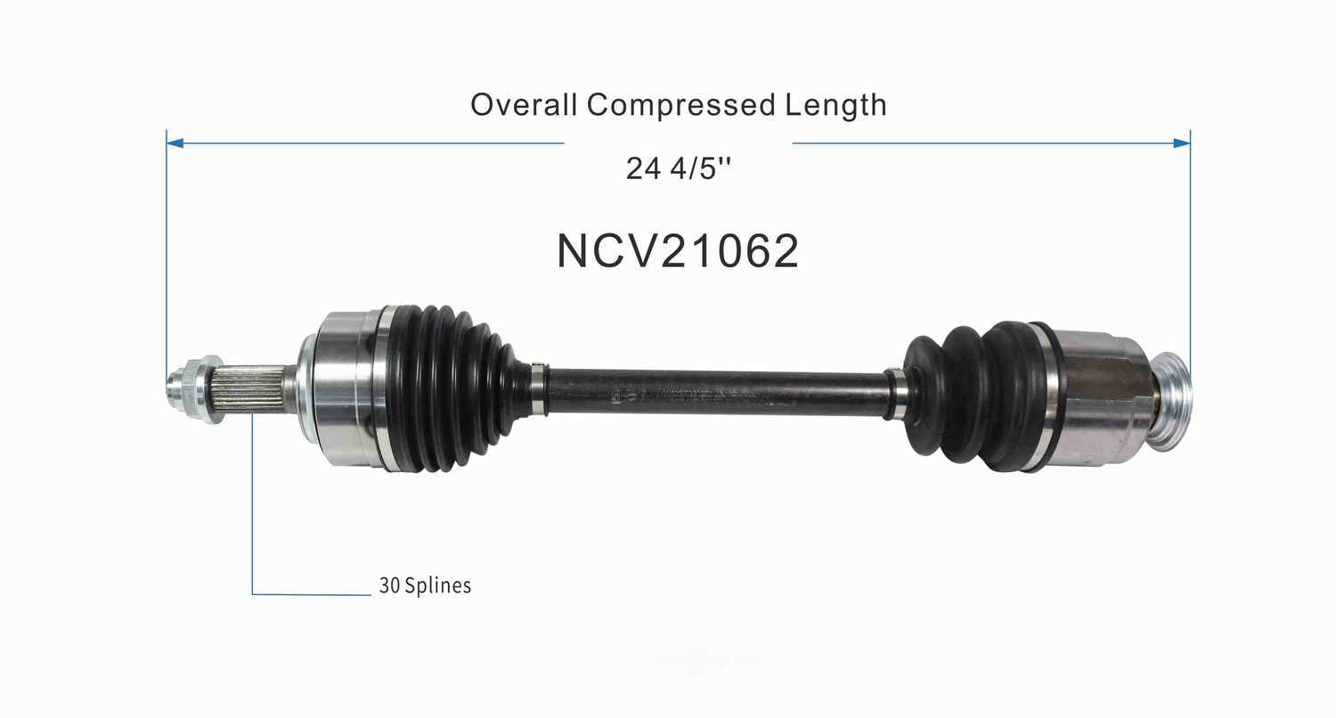 GSP NORTH AMERICA INC. - New CV Axle (Front Right) - AD8 NCV21062
