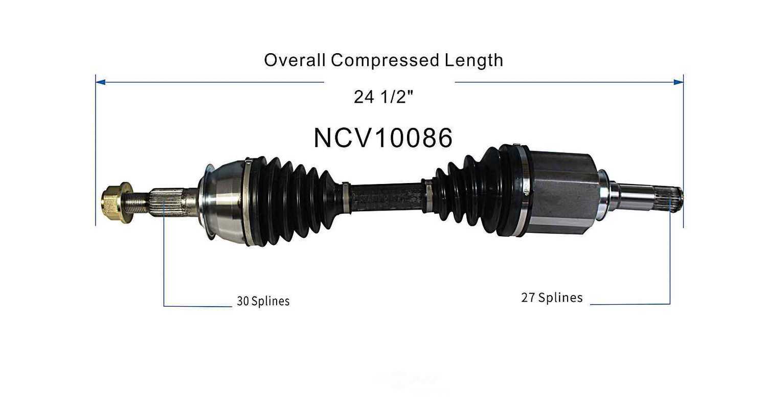GSP NORTH AMERICA INC. - New CV Axle - AD8 NCV10086