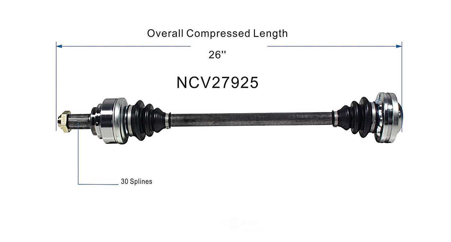 GSP NORTH AMERICA INC. - New CV Axle - AD8 NCV27925