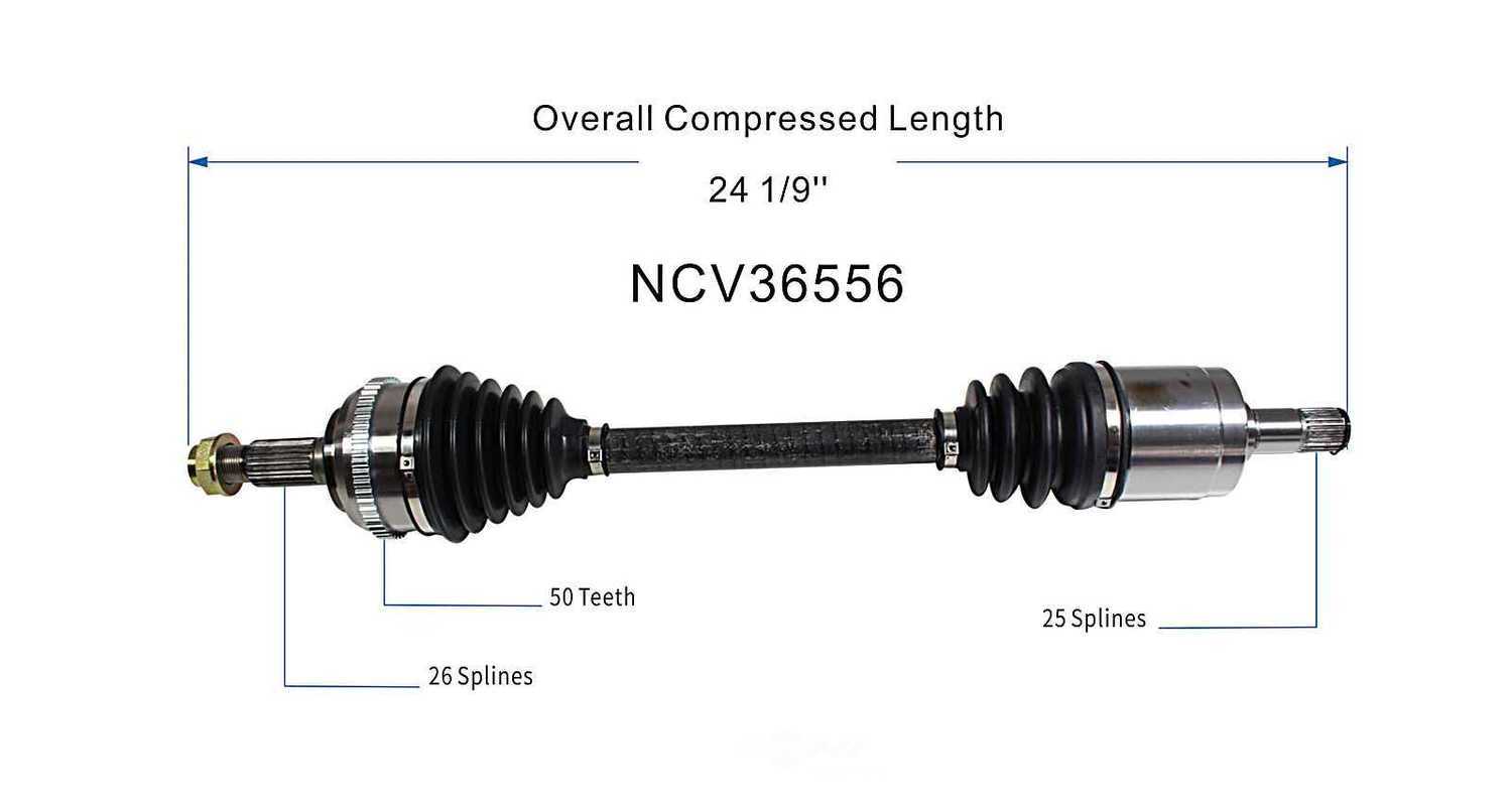 GSP NORTH AMERICA INC. - New CV Axle - AD8 NCV36556
