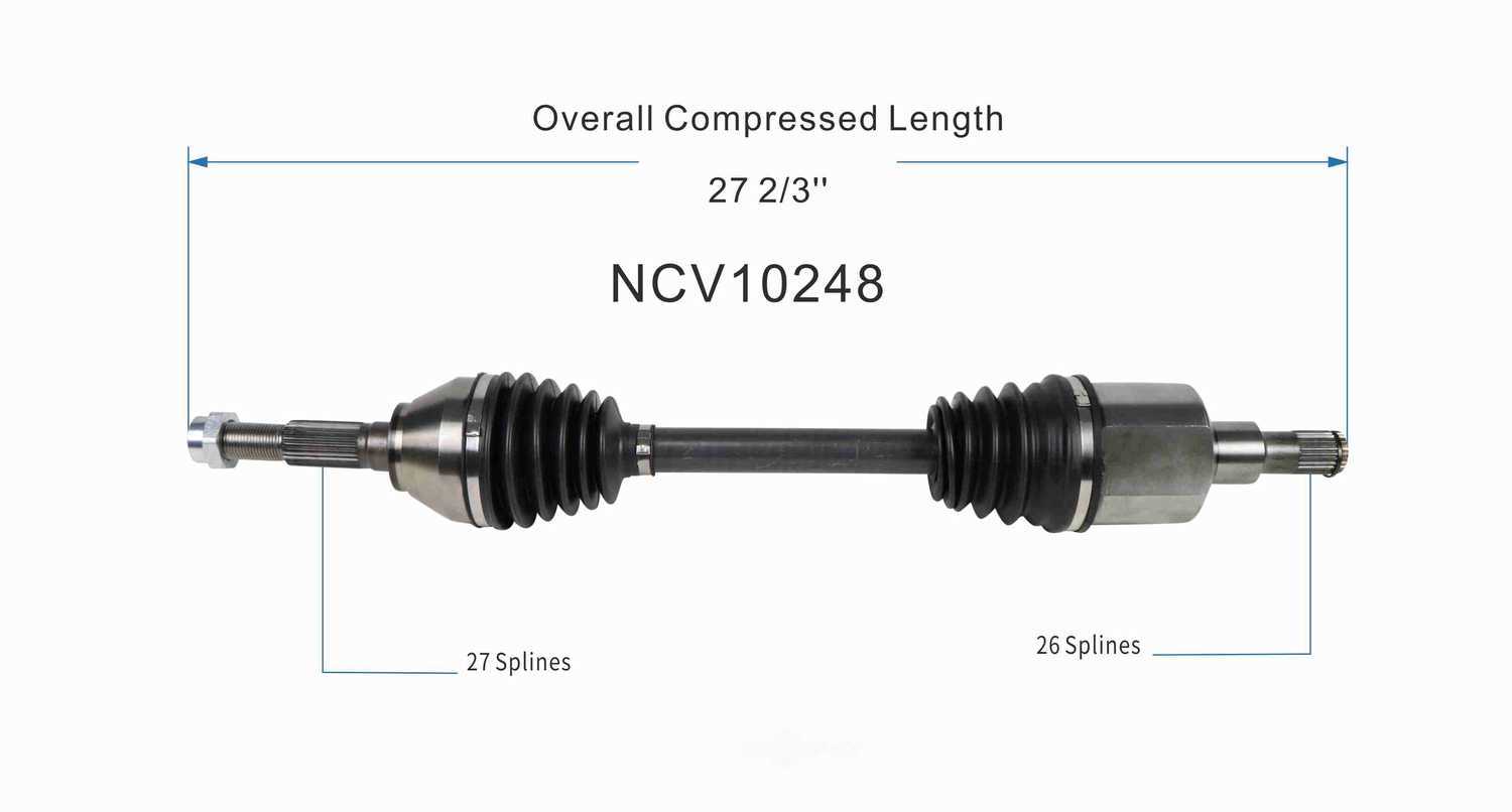 GSP NORTH AMERICA INC. - New CV Axle (Front) - AD8 NCV10248