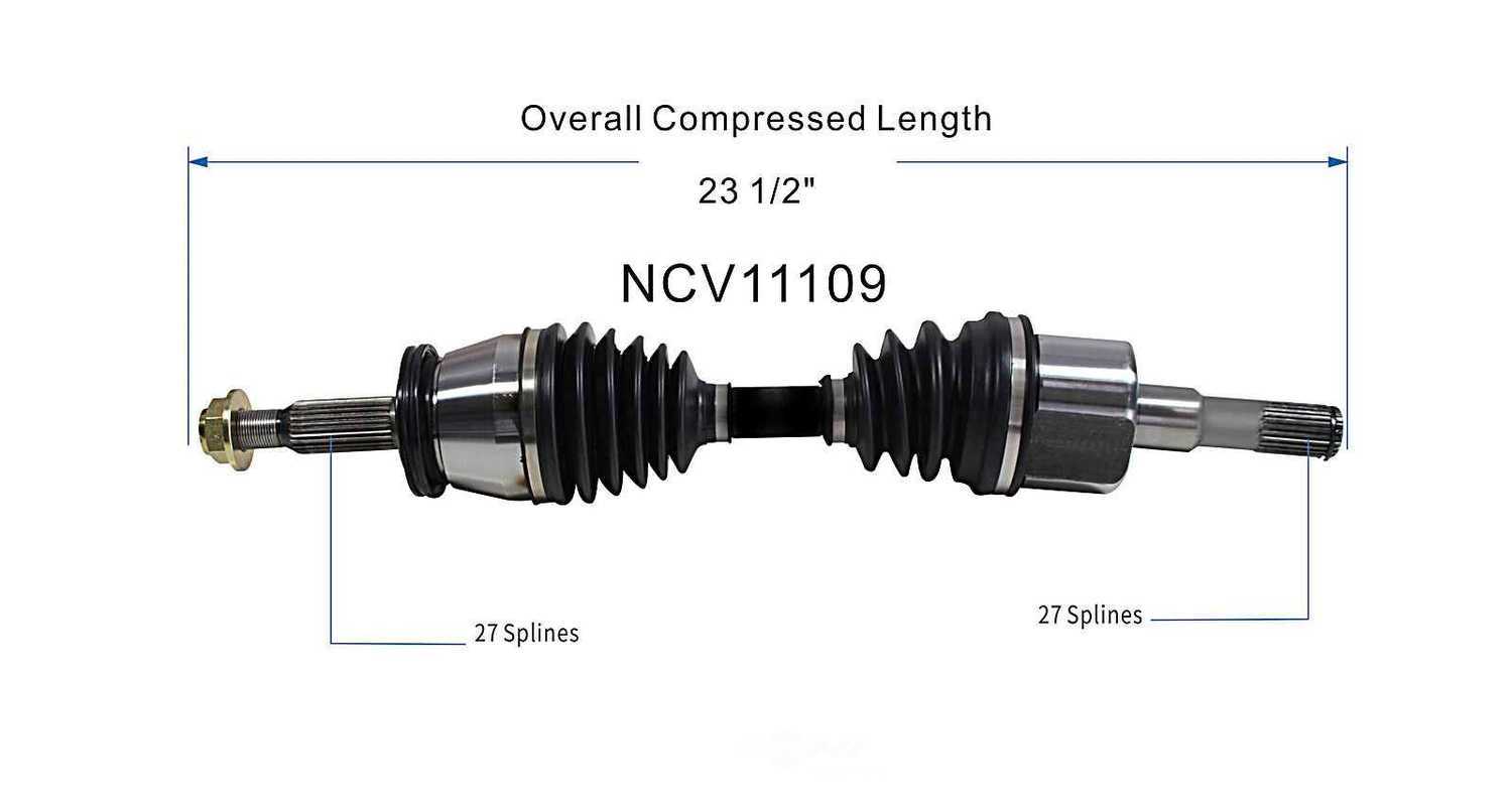 GSP NORTH AMERICA INC. - New CV Axle - AD8 NCV11109