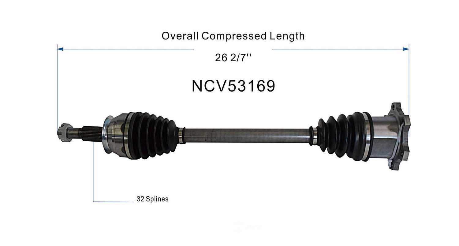 GSP NORTH AMERICA INC. - New CV Axle - AD8 NCV53169