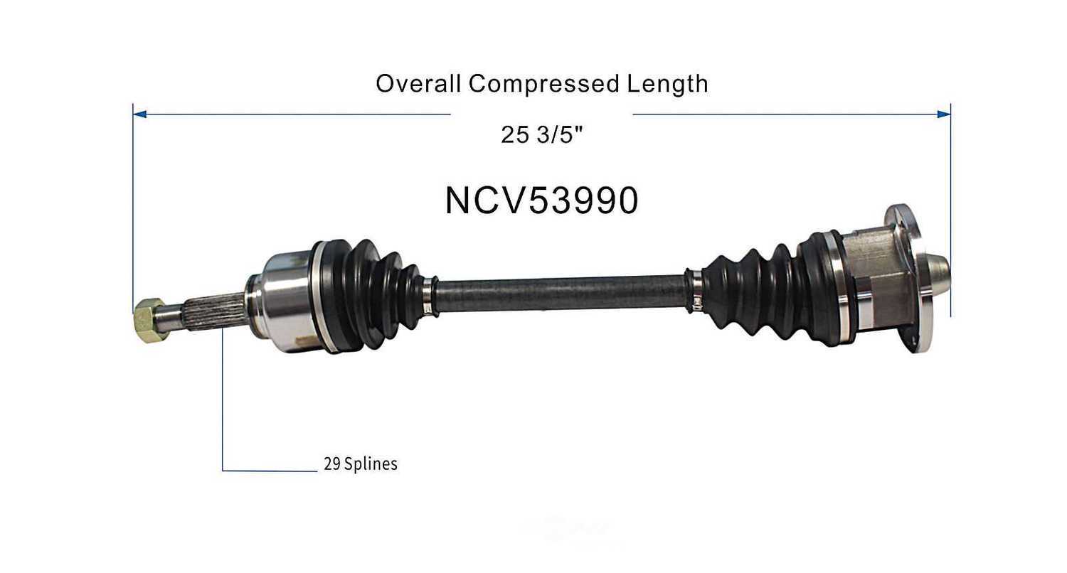 GSP NORTH AMERICA INC. - New CV Axle (Rear Right) - AD8 NCV53990