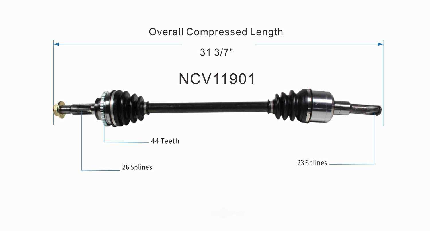 GSP NORTH AMERICA INC. - New CV Axle - AD8 NCV11901