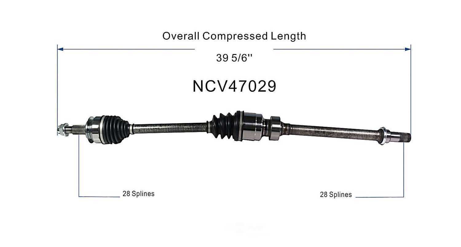 GSP NORTH AMERICA INC. - New CV Axle - AD8 NCV47029