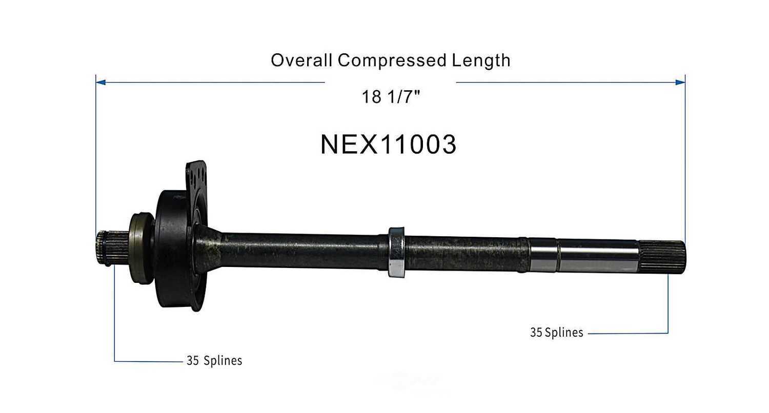 GSP NORTH AMERICA INC. - New Intermediate Shaft - AD8 NEX11003