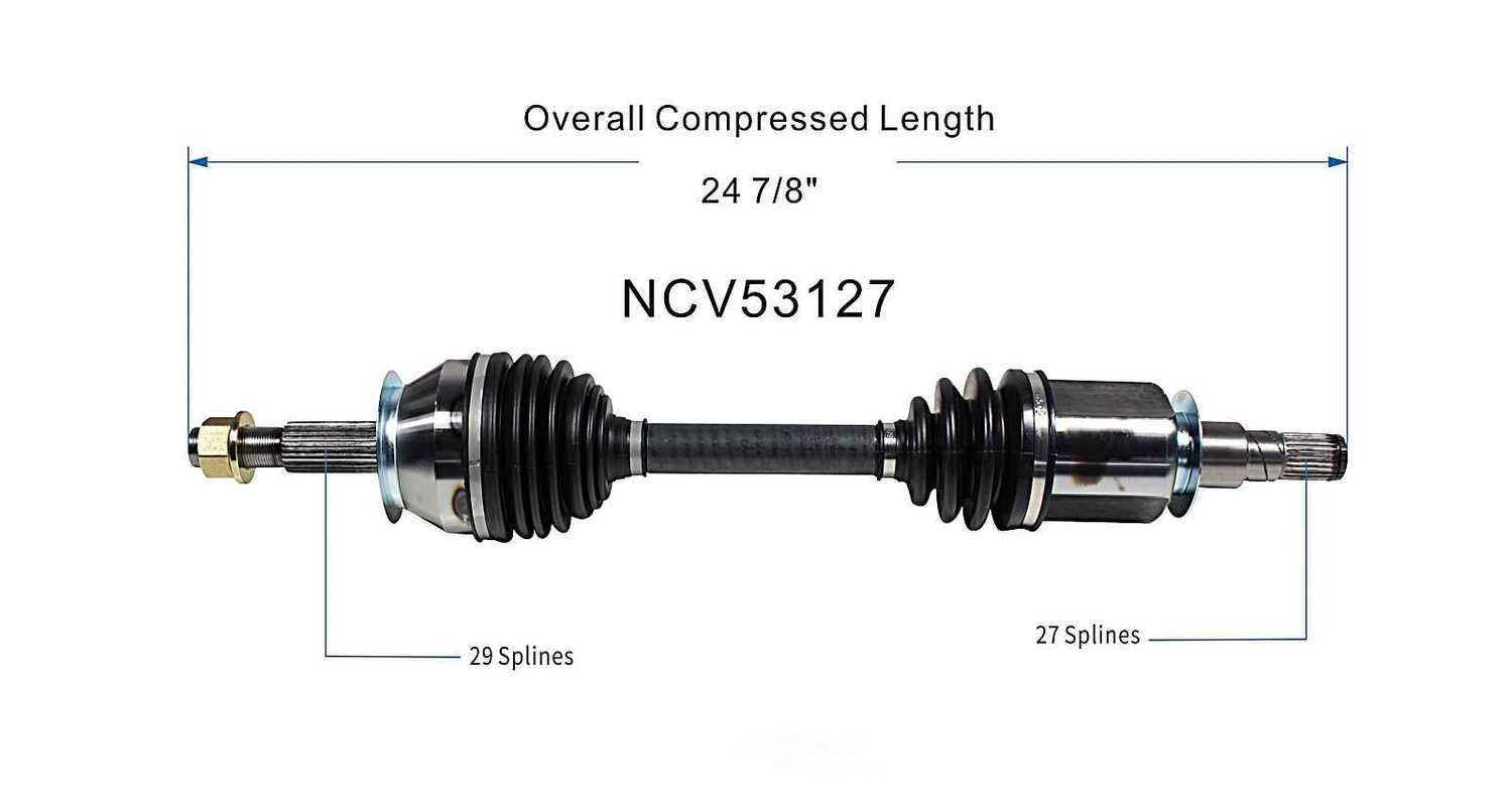 GSP NORTH AMERICA INC. - New CV Axle (Front) - AD8 NCV53127