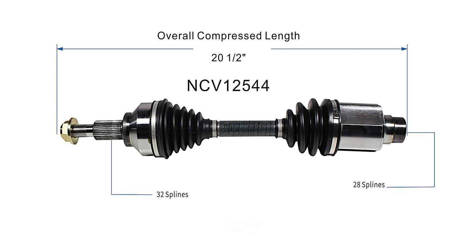 GSP NORTH AMERICA INC. - New CV Axle - AD8 NCV12544