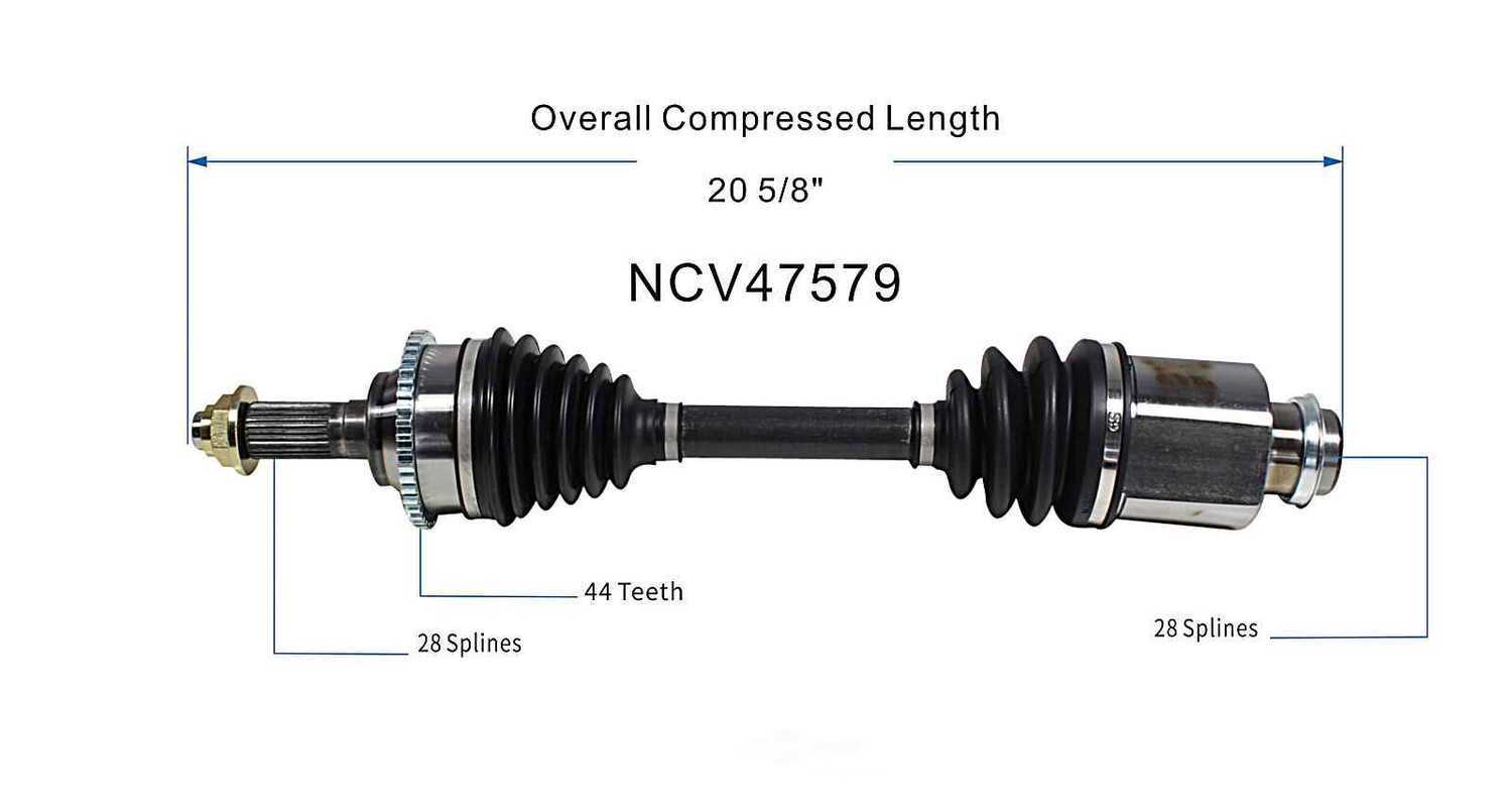 GSP NORTH AMERICA INC. - New CV Axle - AD8 NCV47579
