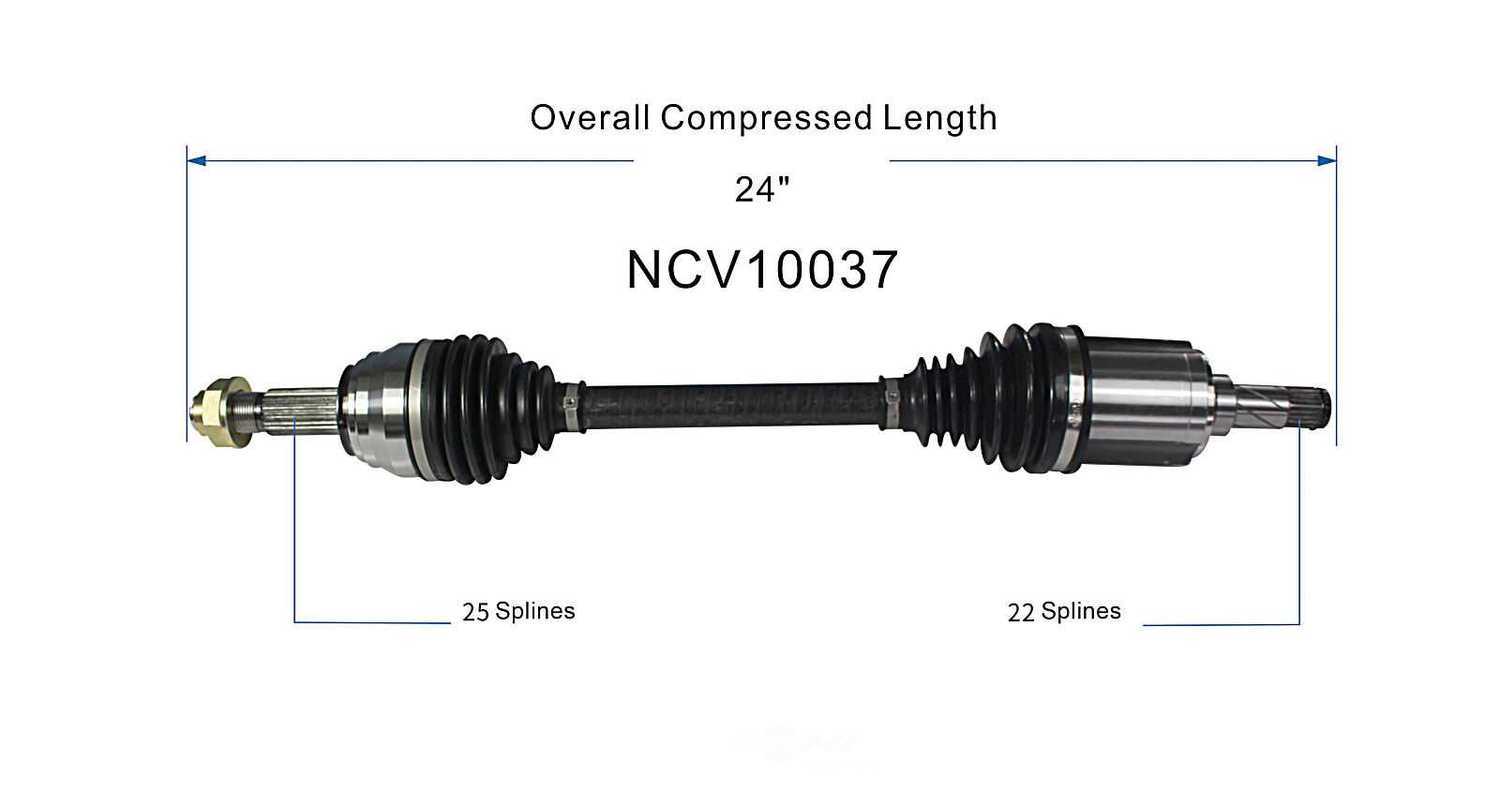 GSP NORTH AMERICA INC. - New CV Axle - AD8 NCV10037