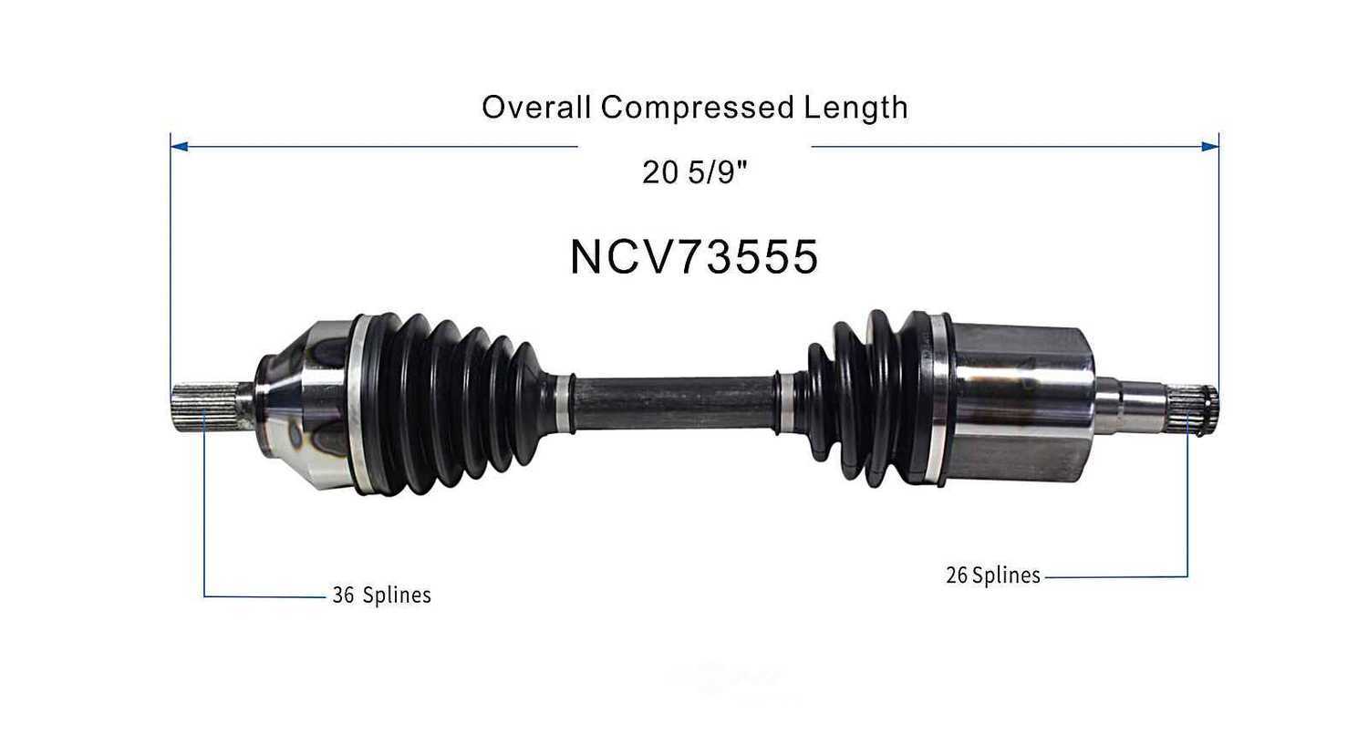 GSP NORTH AMERICA INC. - New CV Axle - AD8 NCV73555