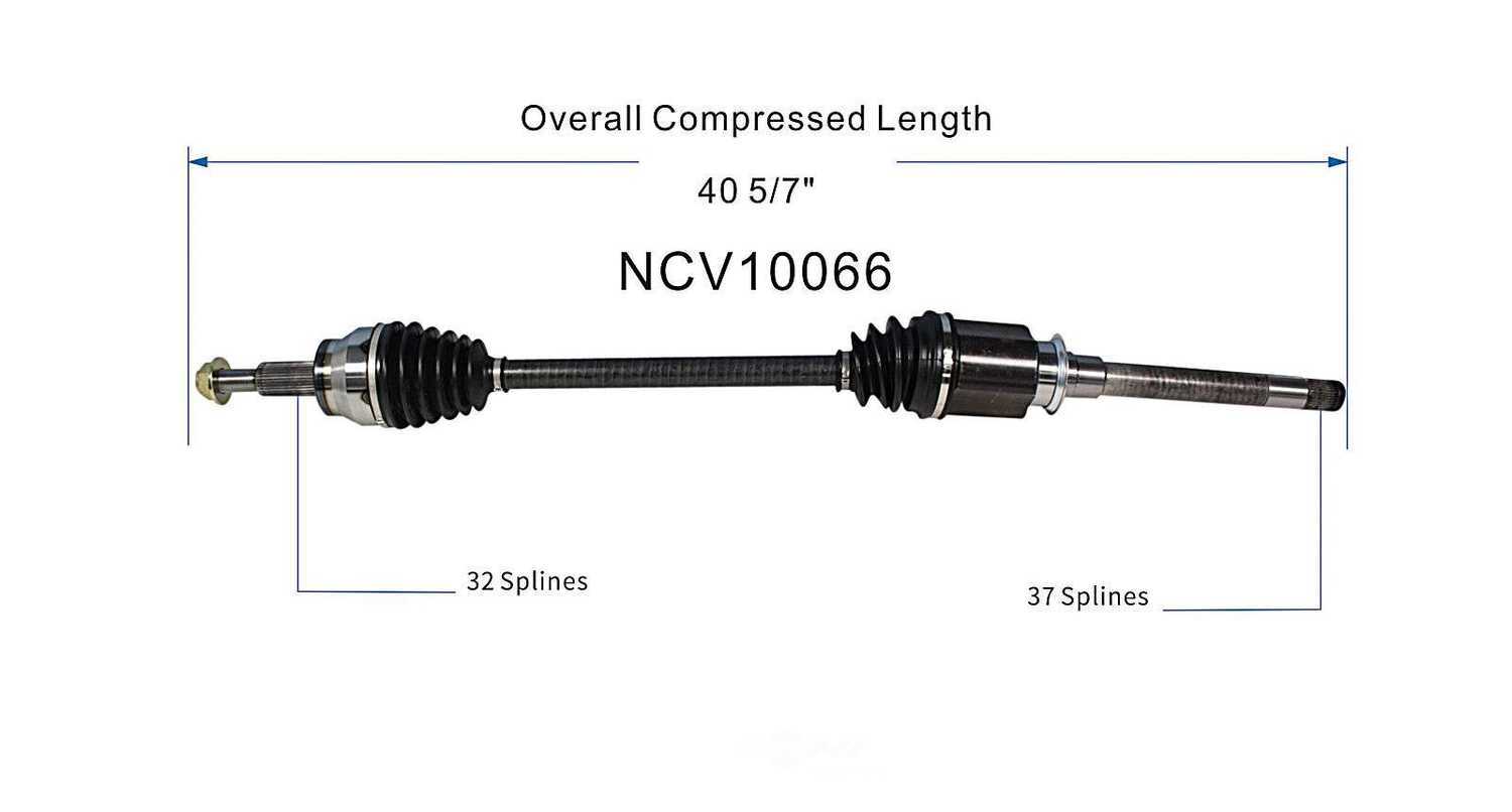 GSP NORTH AMERICA INC. - New CV Axle - AD8 NCV10066