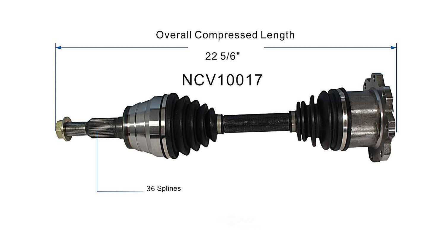 GSP NORTH AMERICA INC. - New CV Axle - AD8 NCV10017