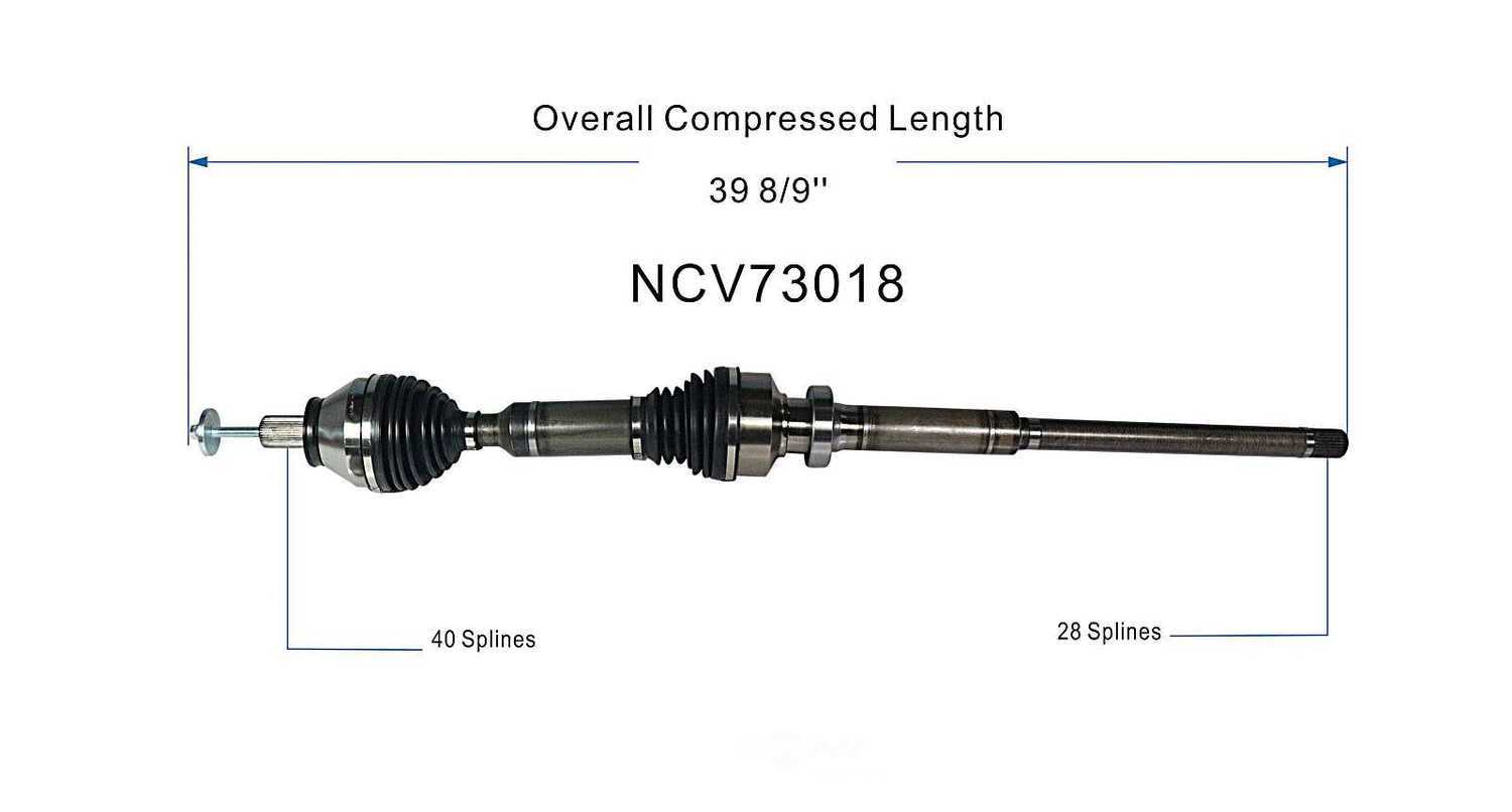 GSP NORTH AMERICA INC. - New CV Axle - AD8 NCV73018