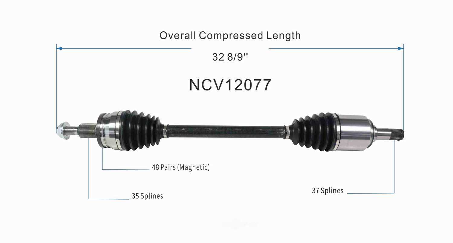 GSP NORTH AMERICA INC. - GSP CV Axle - AD8 NCV12077