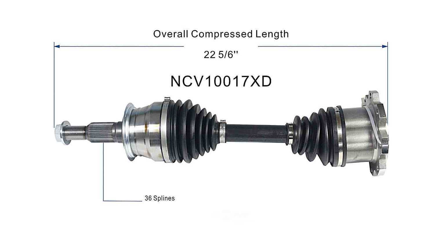 GSP NORTH AMERICA INC. - New Xtreme Duty CV Axle - AD8 NCV10017XD