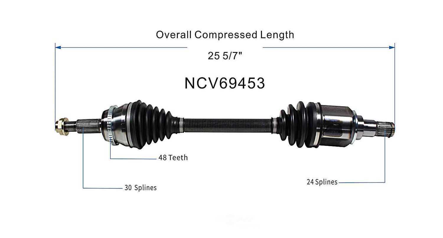 GSP NORTH AMERICA INC. - New CV Axle - AD8 NCV69453