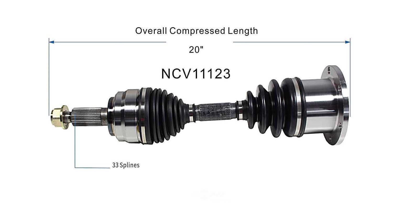 GSP NORTH AMERICA INC. - New CV Axle (Front) - AD8 NCV11123