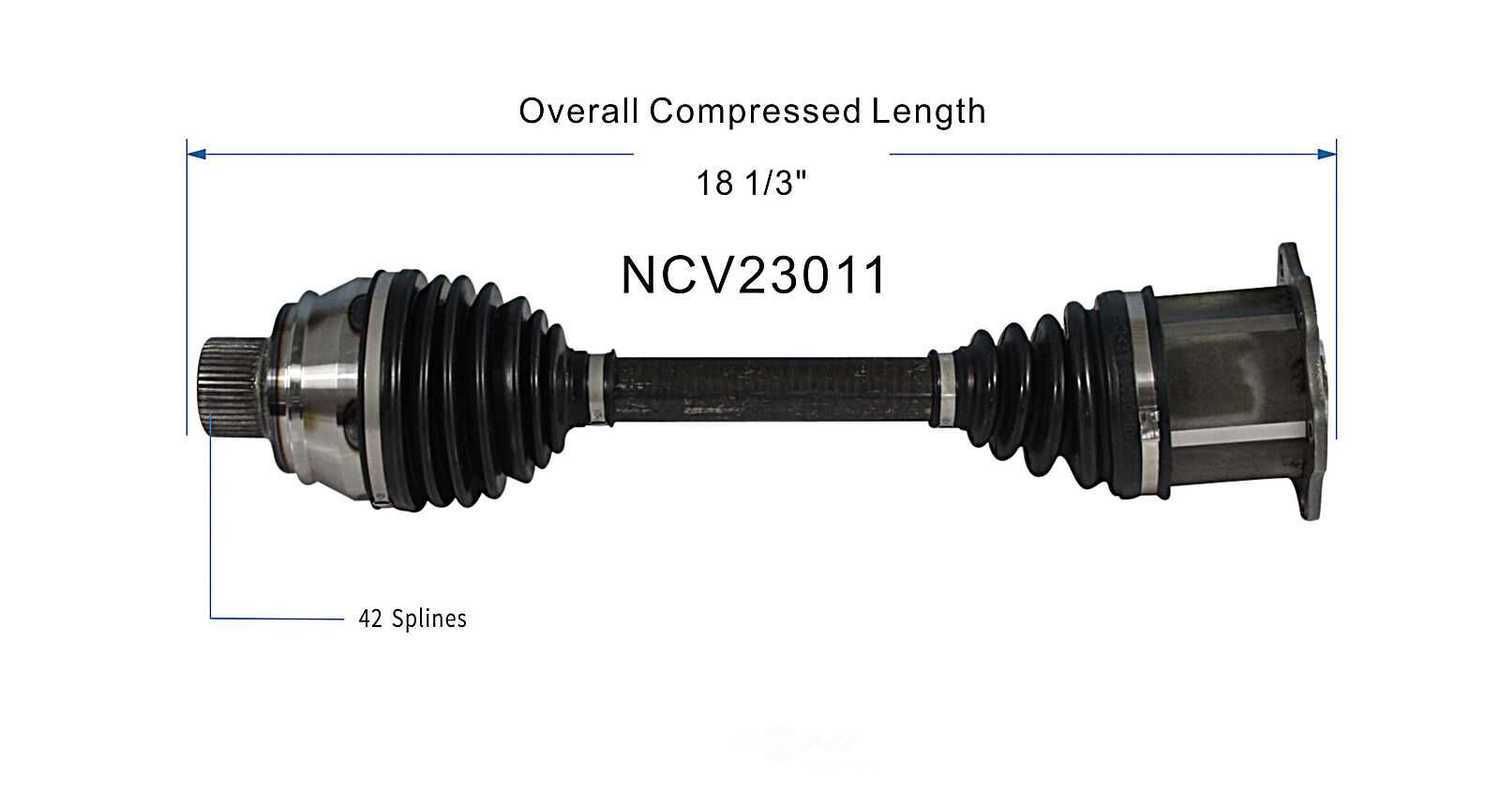 GSP NORTH AMERICA INC. - New CV Axle (Front) - AD8 NCV23011