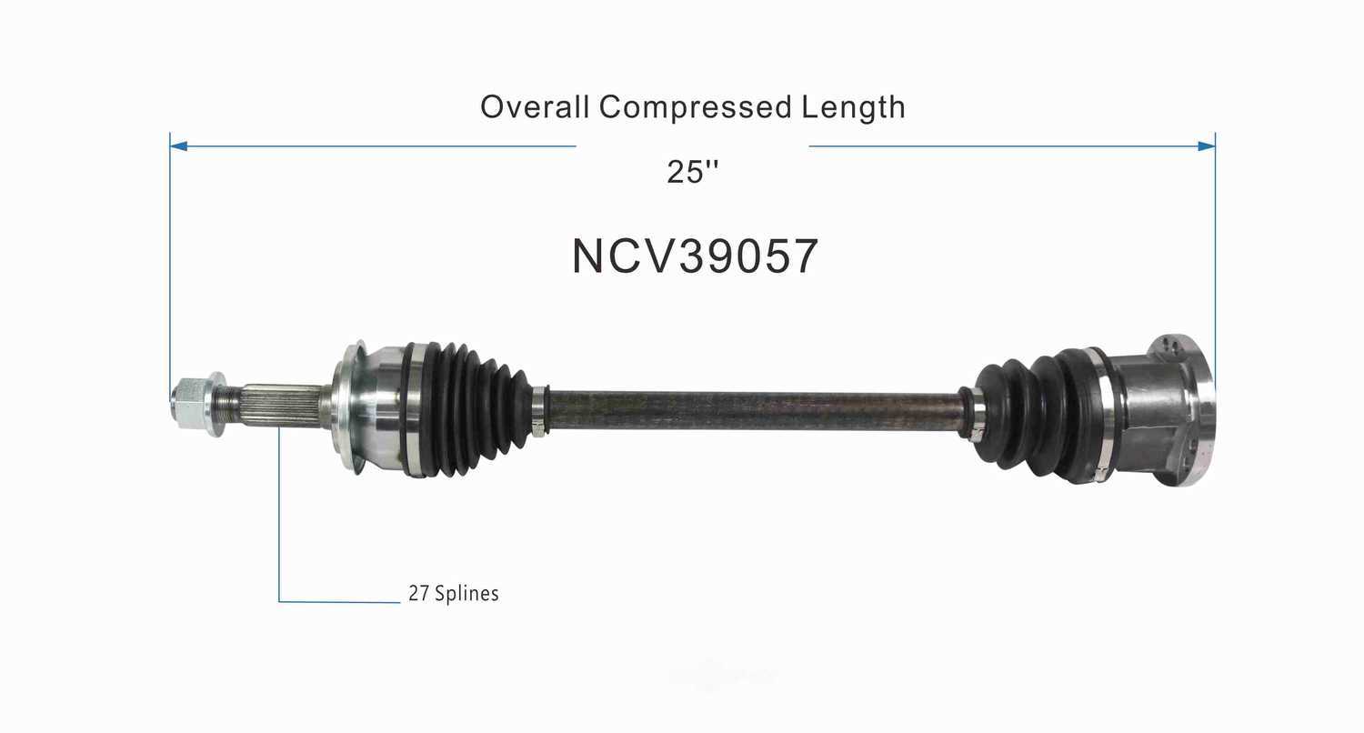 GSP NORTH AMERICA INC. - New CV Axle (Front Left) - AD8 NCV39057