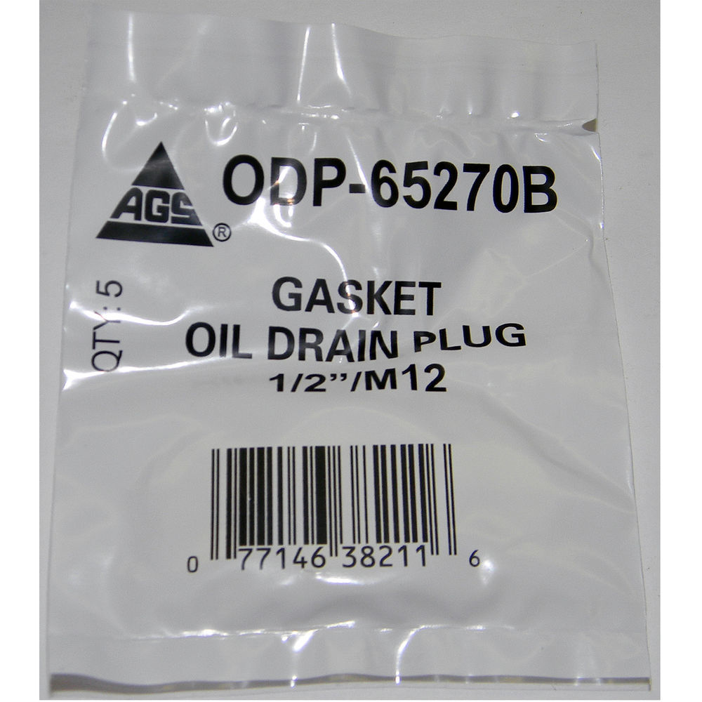AGS COMPANY - Engine Oil Drain Plug Gasket, Bag - AGS ODP-65270B