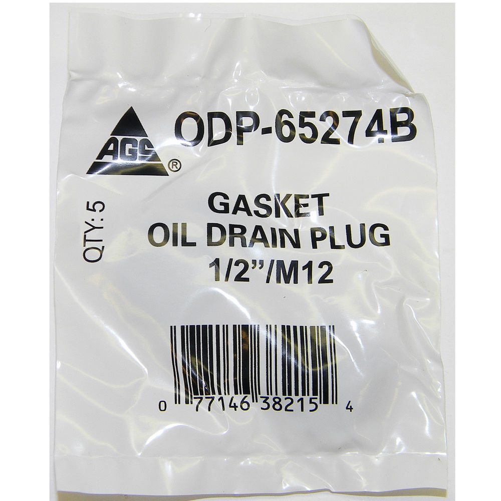 AGS COMPANY - Engine Oil Drain Plug Gasket, Bag - AGS ODP-65274B