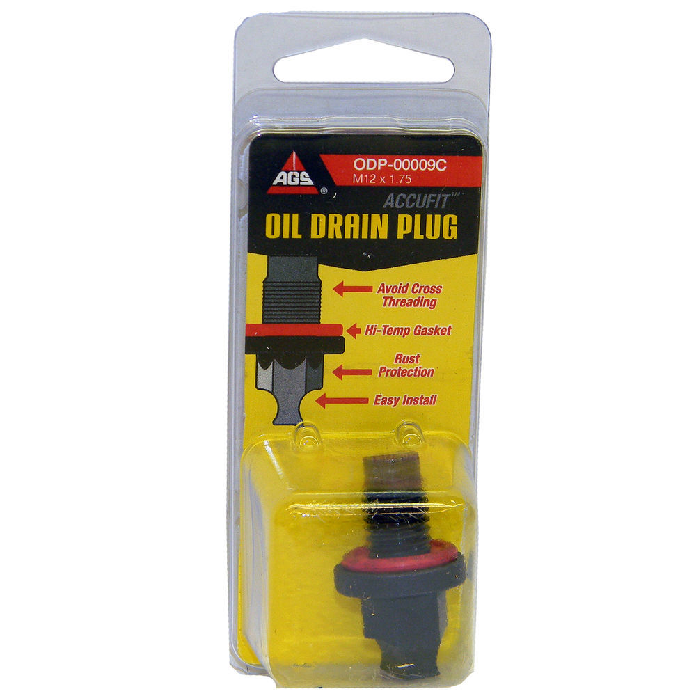 AGS COMPANY - Accufit Oil Drain Plug M12x1.75, Card - AGS ODP-00009C