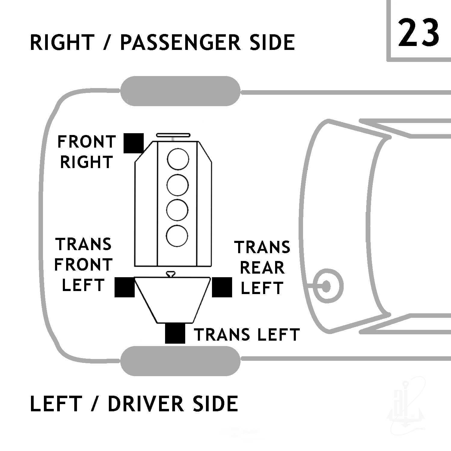 ANCHOR - Manual Trans Mount (Left) - ANH 2543