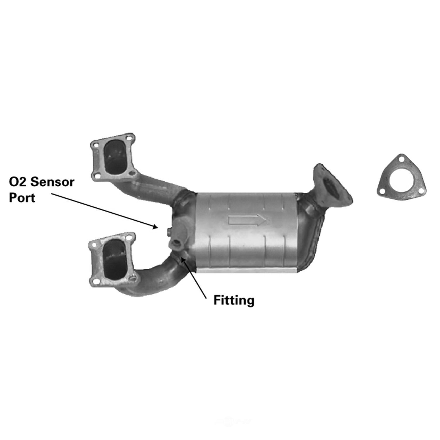 AP EXHAUST W/FEDERAL CONVERTER - Catalytic Converter with Integrated Exhaust Manifold - APF 642662