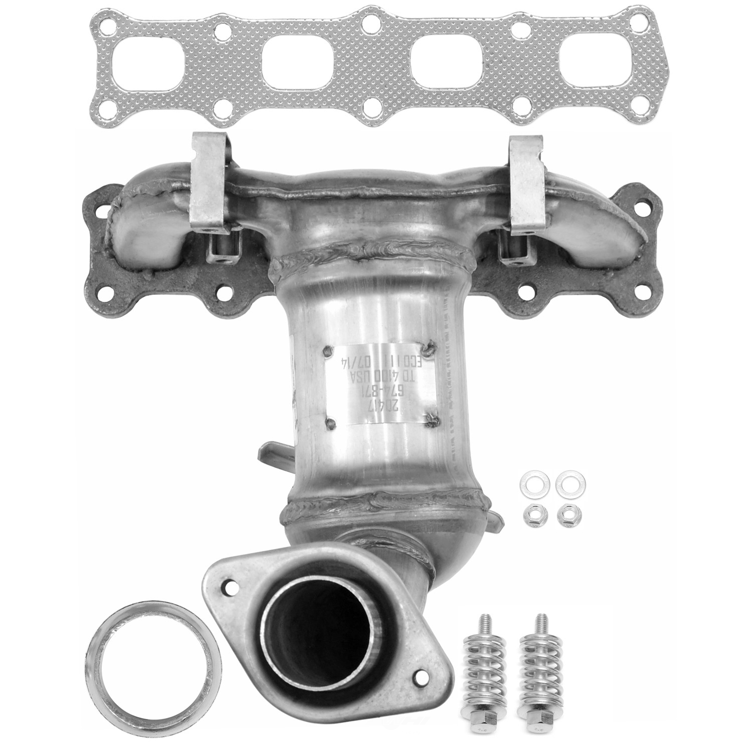 AP EXHAUST FEDERAL CONVERTER - Direct Fit Converter w/ Manifold (Front) - APG 641530