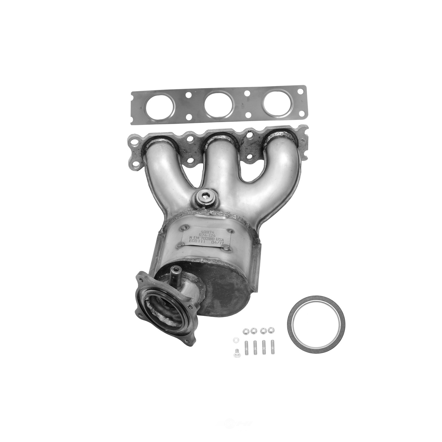 AP EXHAUST FEDERAL CONVERTER - Direct Fit Converter w/ Manifold (Left) - APG 641423