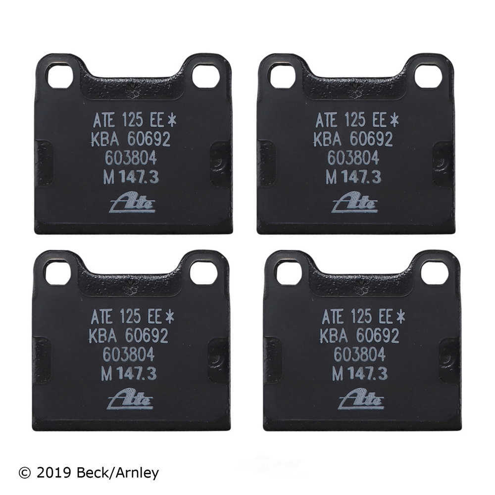 BECK/ARNLEY - Disc Brake Pad (Rear) - BAR 089-0407