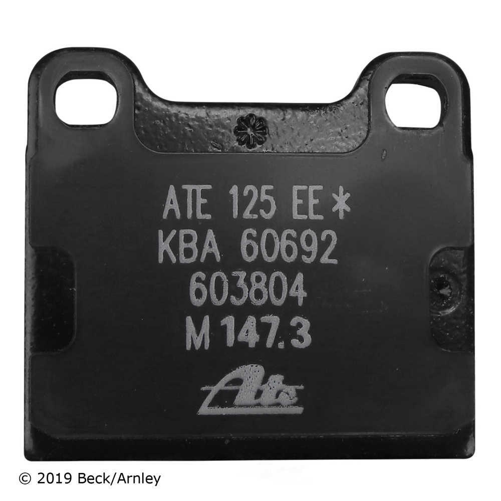 BECK/ARNLEY - Disc Brake Pad (Rear) - BAR 089-0407
