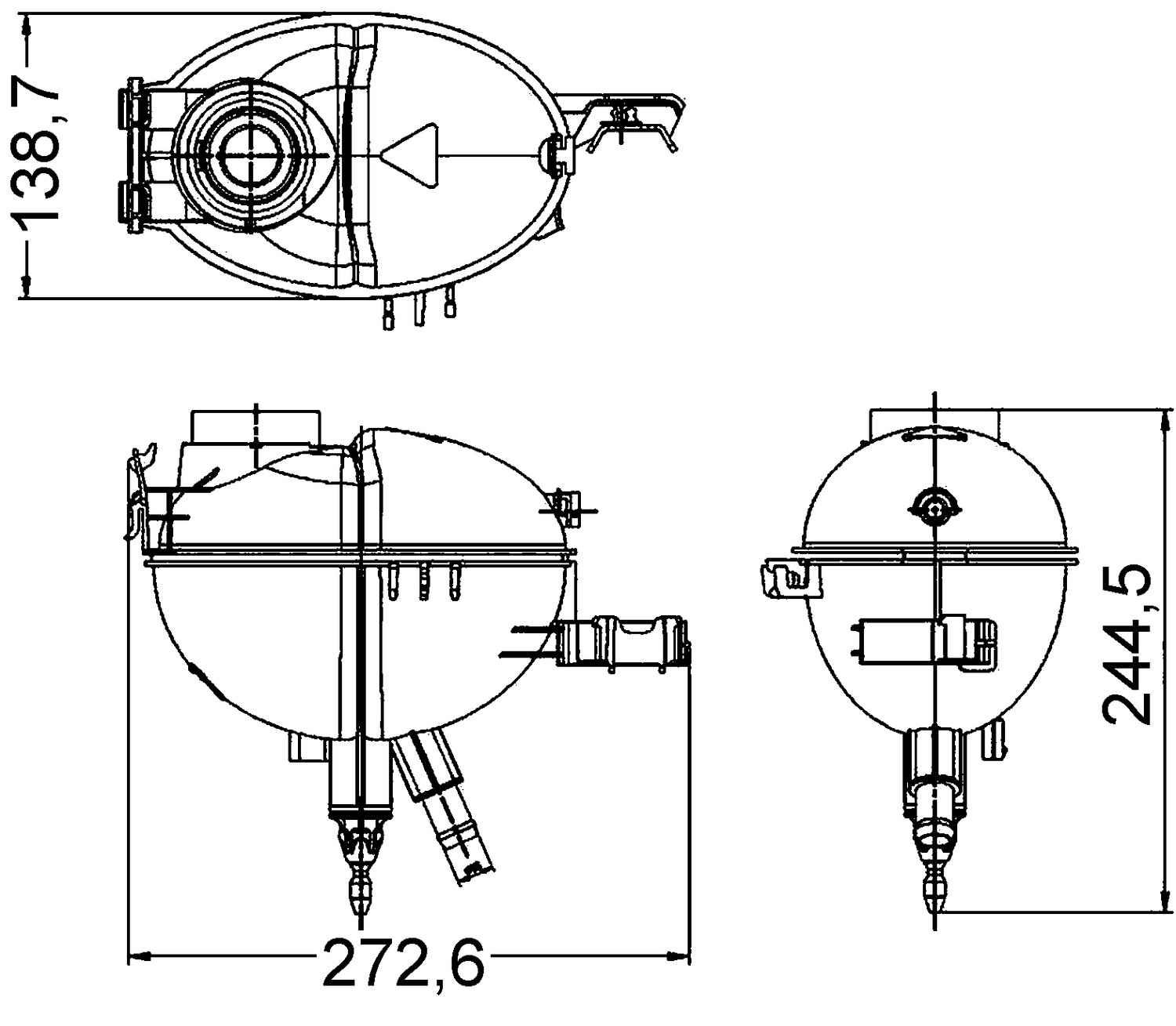 BEHR HELLA SERVICE - New Perfect Fit Engine Coolant Reservoir - BHS 376789771