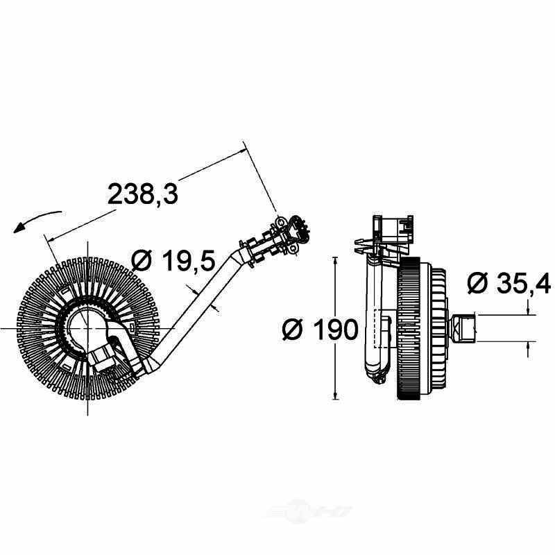 BEHR HELLA SERVICE - New Premium Perfect Fit Engine Cooling Fan Clutch - BHS 376734021