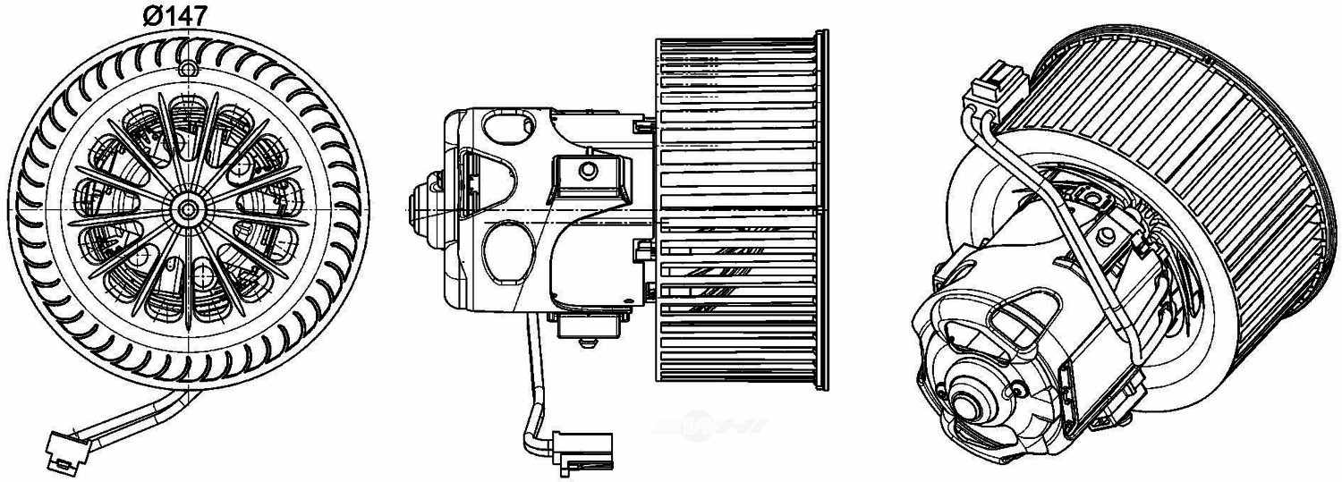 BEHR HELLA SERVICE - Premium Perfect Fit Hvac Blower - BHS 351043271