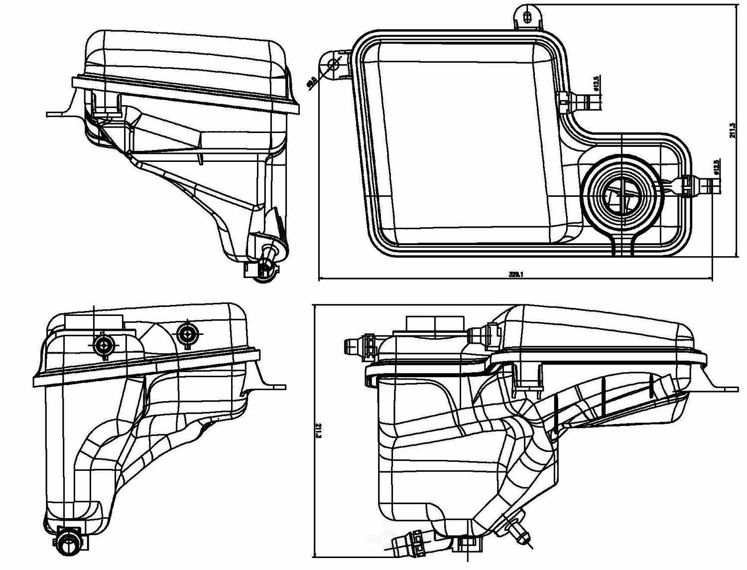BEHR HELLA SERVICE - New Perfect Fit Engine Coolant Reservoir - BHS 376789711