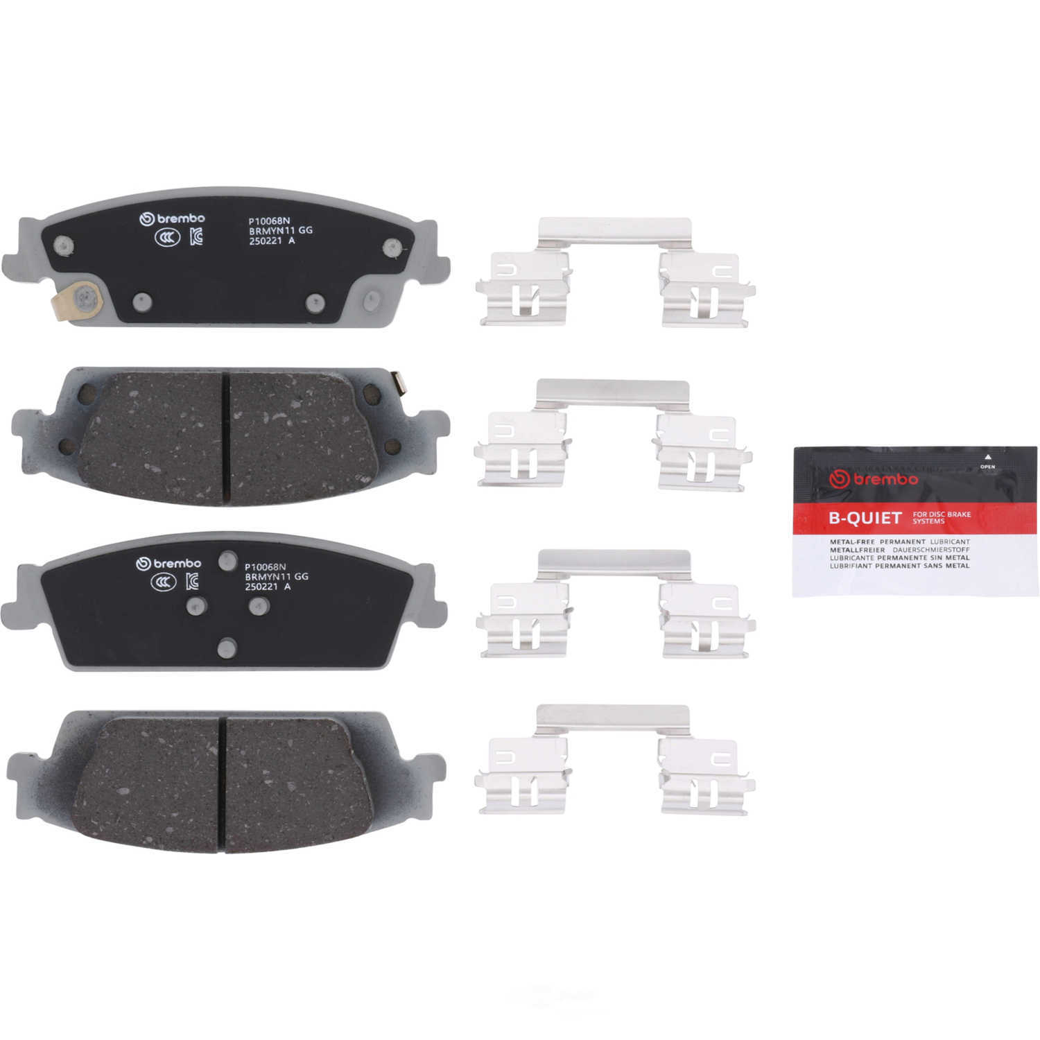BREMBO NORTH AMERICA P10068N — Jeu de plaquettes de frein à disque arrière