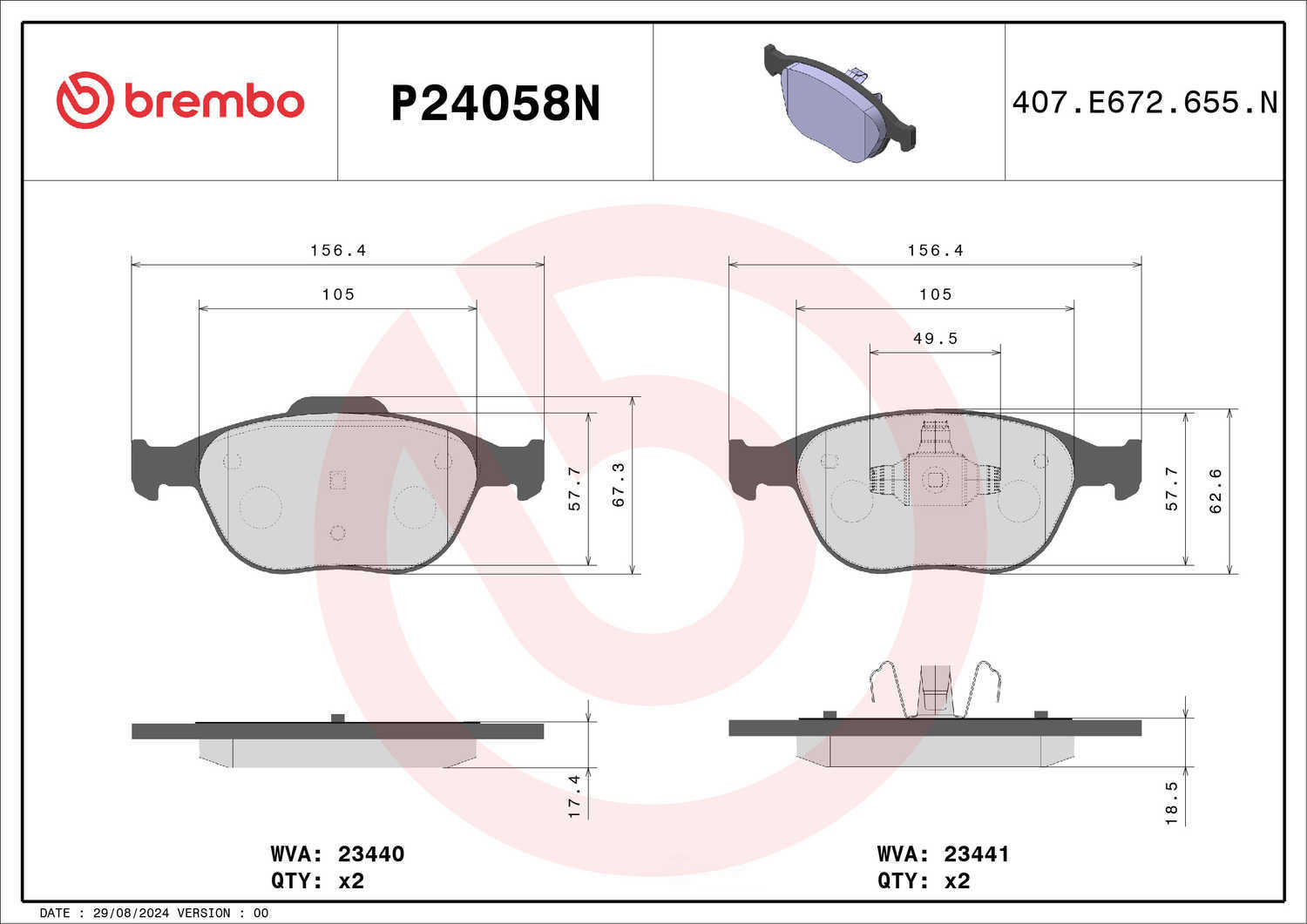 PRIME Ceramic Brake Pad Set