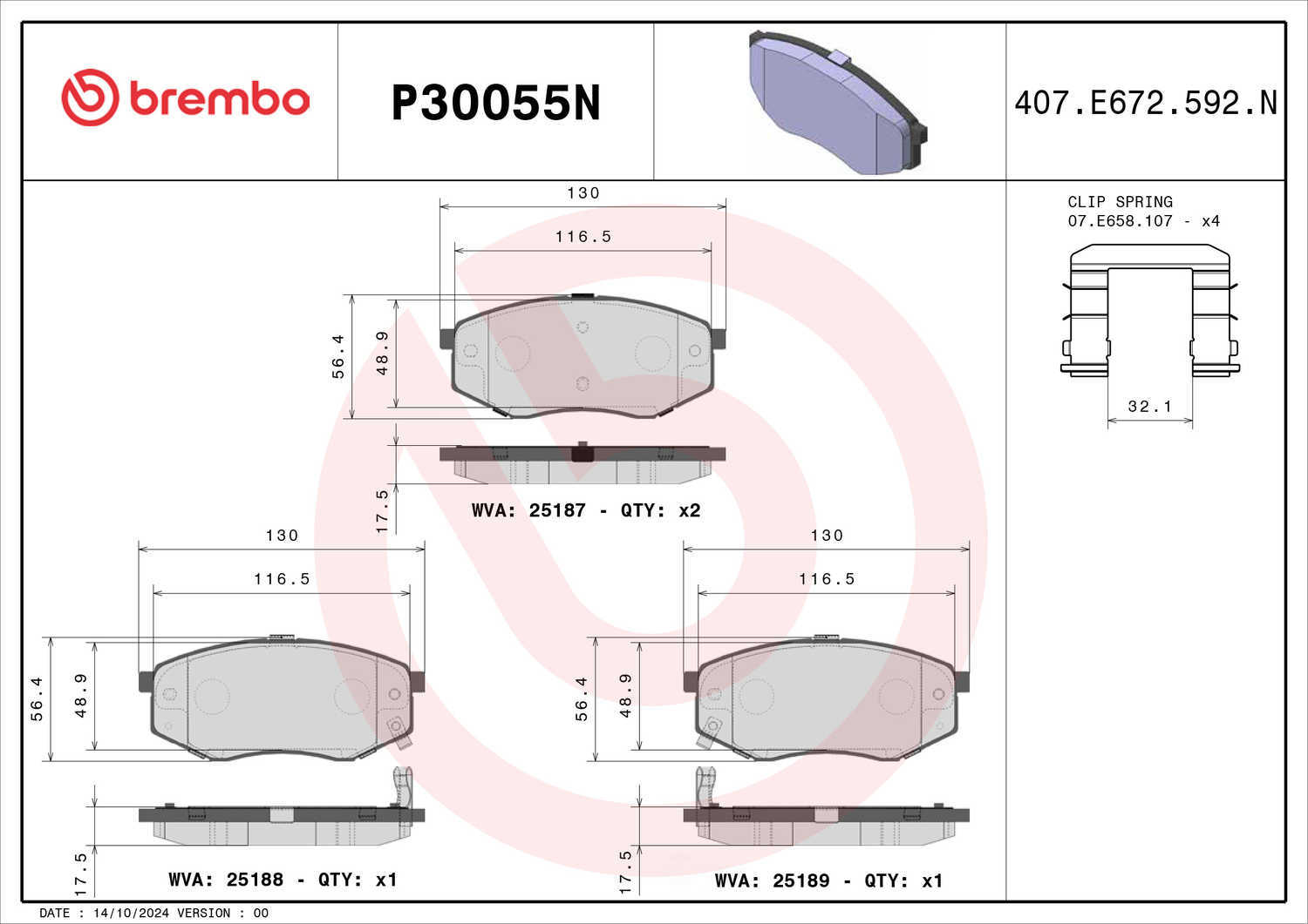 PRIME Ceramic Brake Pad Set