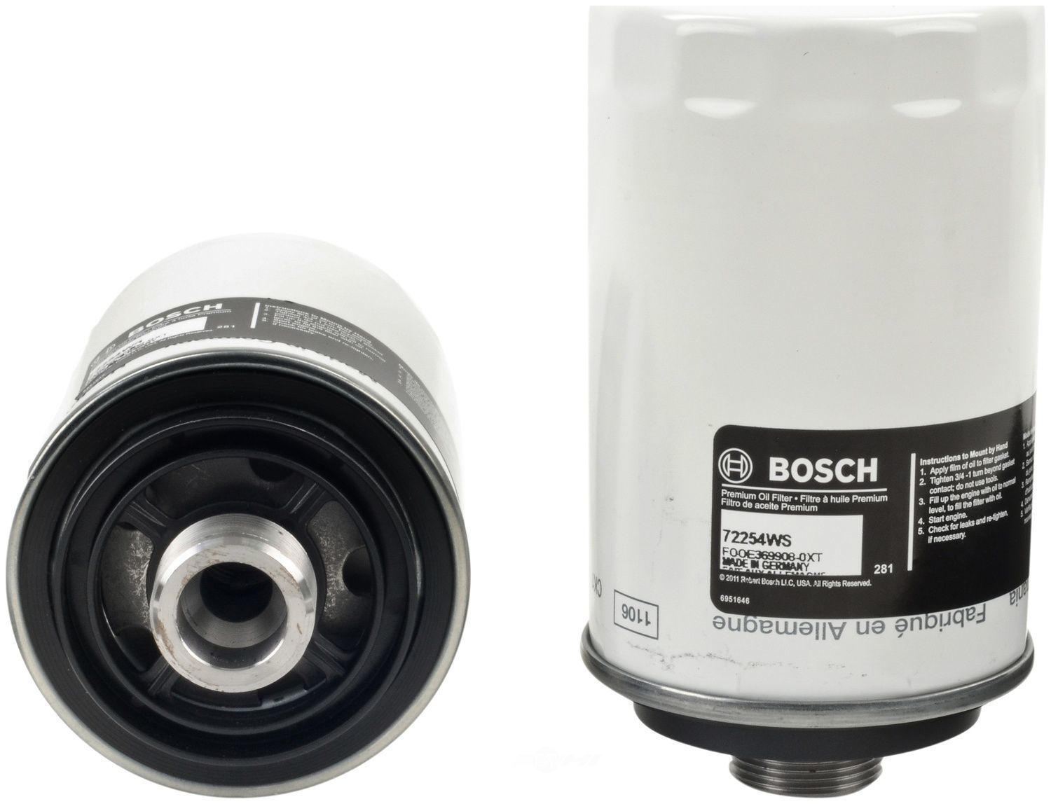 BOSCH 72254WS — Filtre à huile moteur