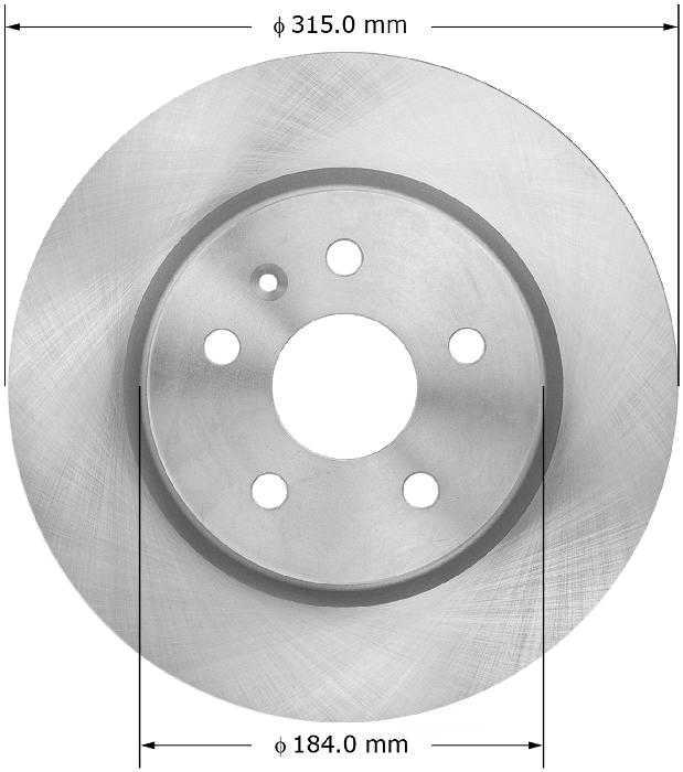 BENDIX PREMIUM DRUM AND ROTOR - Bendix Brake Rotor (Rear) - BPD PRT6073