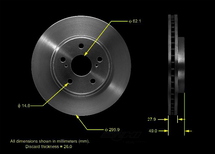 BENDIX PREMIUM DRUM AND ROTOR - Bendix Brake Rotor (Front) - BPD PRT5471
