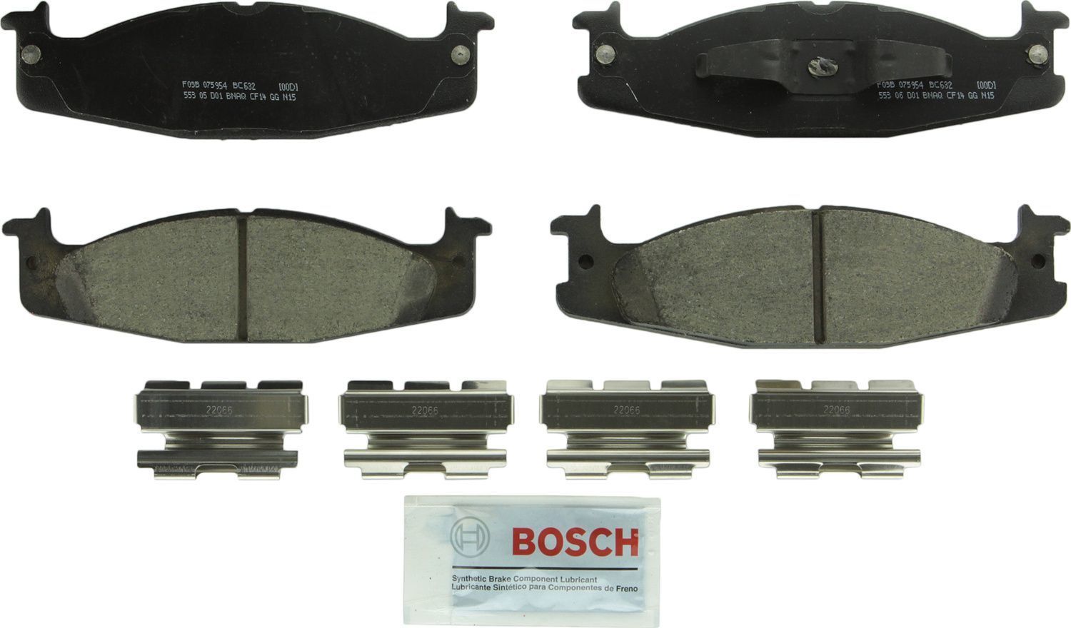 BOSCH BRAKE - Bosch QuietCast Brake Pad Ceramic Brake Pads - BQC - bc632