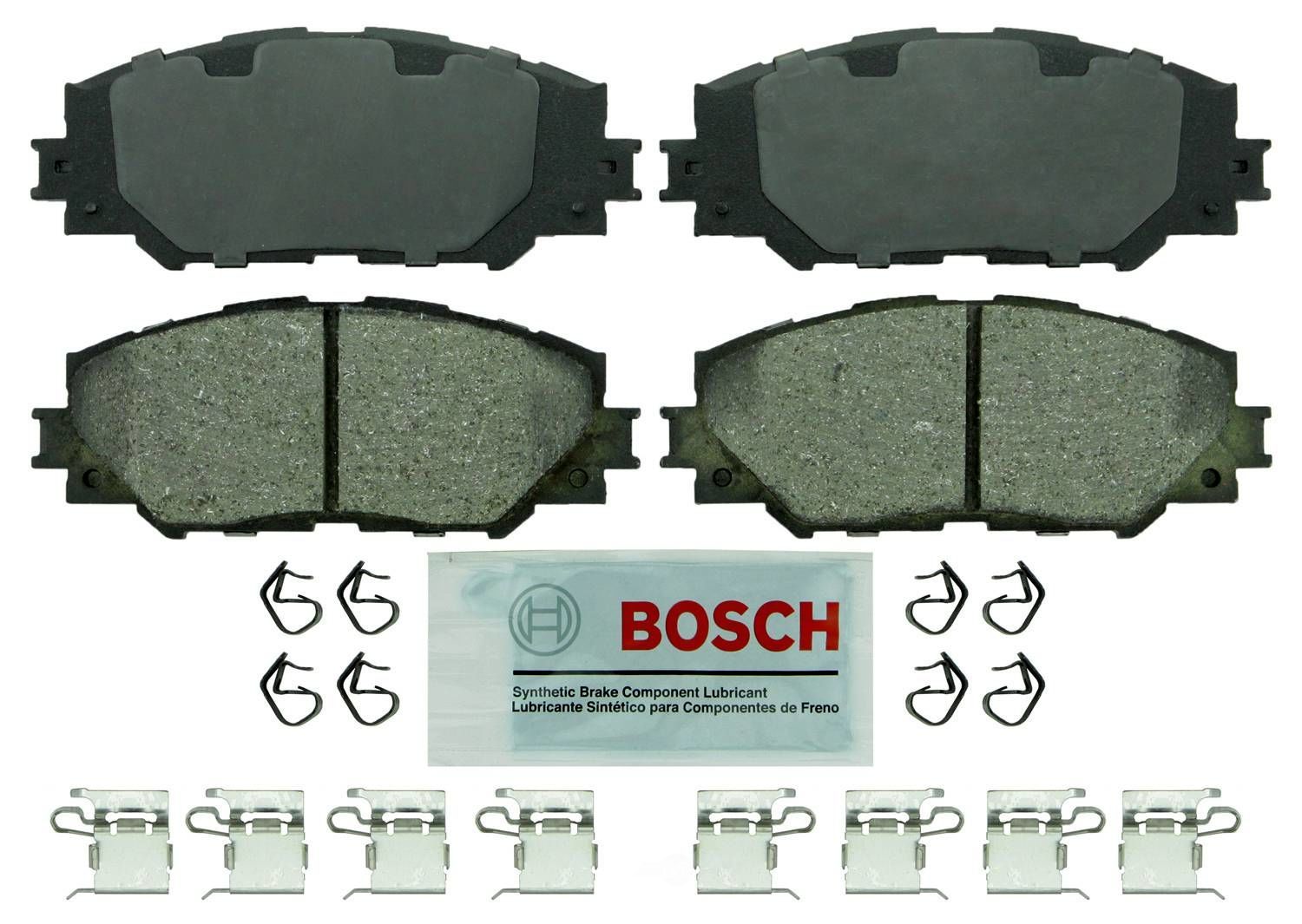 BOSCH BRAKE - Bosch Blue Ceramic Brake Pads with Hardware - BQC - be1210h