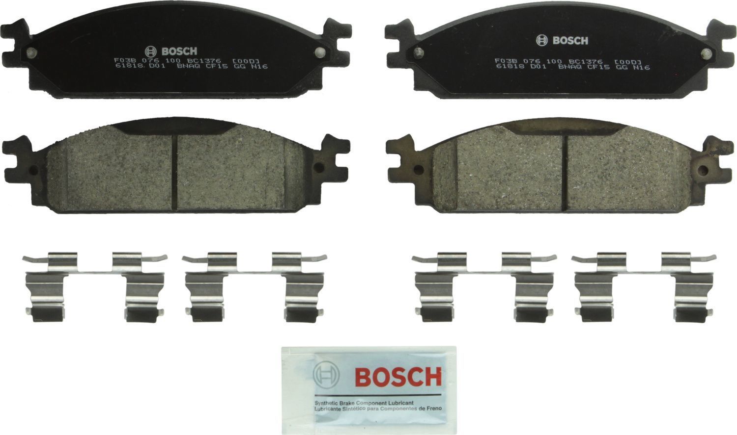 BOSCH BRAKE - Bosch QuietCast Brake Pad Ceramic Brake Pads - BQC - bc1376